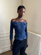Load image into Gallery viewer, y2k Plein Sud denim top