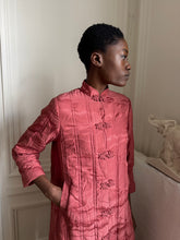 Load image into Gallery viewer, 1960s quilted silk brocade coat