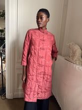 Load image into Gallery viewer, 1960s quilted silk brocade coat