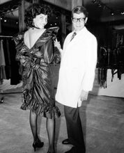 Load image into Gallery viewer, FW 1981-82 Yves Saint Laurent silk taffeta ruffled dress