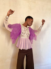 Load image into Gallery viewer, 1970s pieced chiffon blouse