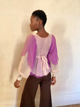 Load image into Gallery viewer, 1970s pieced chiffon blouse
