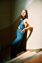 Load image into Gallery viewer, 1970s Renata dark navy jersey jumpsuit