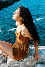 Load image into Gallery viewer, 1990s Claude Barthélemy fringed suede set