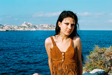 Load image into Gallery viewer, 1990s Claude Barthélemy fringed suede set