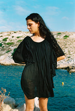Load image into Gallery viewer, 1970s black gauze tunic