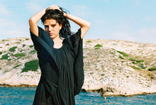 Load image into Gallery viewer, 1970s black gauze tunic