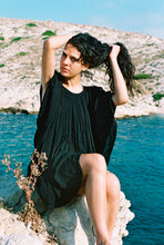 Load image into Gallery viewer, 1970s black gauze tunic