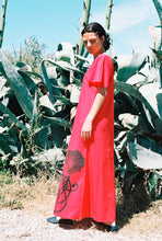 Load image into Gallery viewer, 1970s red floral kaftan