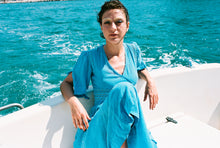 Load image into Gallery viewer, 1970s Chacok blue dress