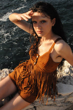 Load image into Gallery viewer, 1990s Claude Barthélemy fringed suede set