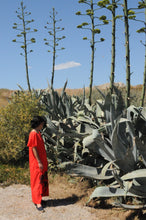 Load image into Gallery viewer, 1970s red floral kaftan
