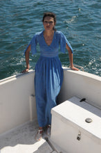 Load image into Gallery viewer, 1970s Chacok blue dress