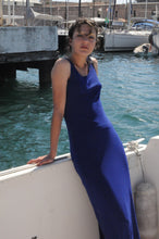 Load image into Gallery viewer, 1990s Jean Paul Gaultier blue mesh dress