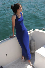 Load image into Gallery viewer, 1990s Jean Paul Gaultier blue mesh dress