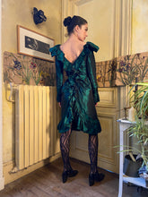 Load image into Gallery viewer, FW 1981-82 Yves Saint Laurent silk taffeta ruffled dress