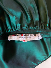 Load image into Gallery viewer, FW 1981-82 Yves Saint Laurent silk taffeta ruffled dress