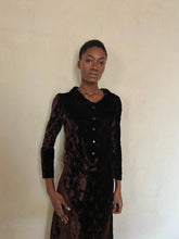 Load image into Gallery viewer, 1970s velvet set