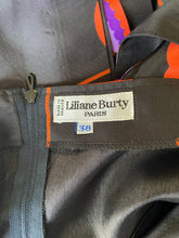 Load image into Gallery viewer, 1970s black floral open back dress