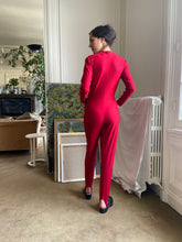 Load image into Gallery viewer, 1980s red jumpsuit