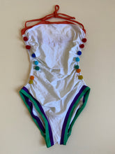 Load image into Gallery viewer, 1980s deadstock pom poms swimsuit