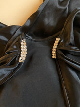 Load image into Gallery viewer, 1970s Georges Rech satin open back gown