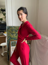 Load image into Gallery viewer, 1980s red jumpsuit