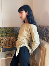 Load image into Gallery viewer, 1970s Yves Saint Laurent beige suede blouse