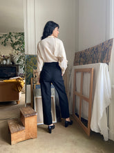 Load image into Gallery viewer, 1980s black wool pants