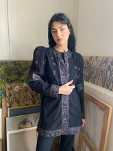 Load image into Gallery viewer, 1970s Janet Ibbotson painted suede jacket