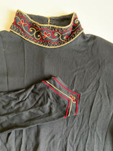 Load image into Gallery viewer, 1970s Georges Rech embroidered jersey jumpsuit