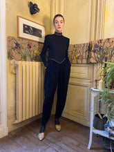 Load image into Gallery viewer, 1970s Georges Rech embroidered jersey jumpsuit
