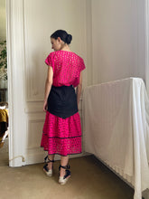 Load image into Gallery viewer, 1980s hot pink & black set