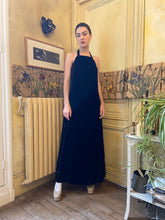 Load image into Gallery viewer, 1960s Ted Lapidus black velvet gown