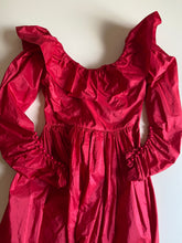 Load image into Gallery viewer, 1970s Georges Rech red taffeta dress