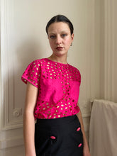 Load image into Gallery viewer, 1980s hot pink & black set