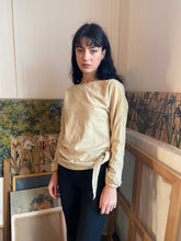 Load image into Gallery viewer, 1970s Yves Saint Laurent beige suede blouse