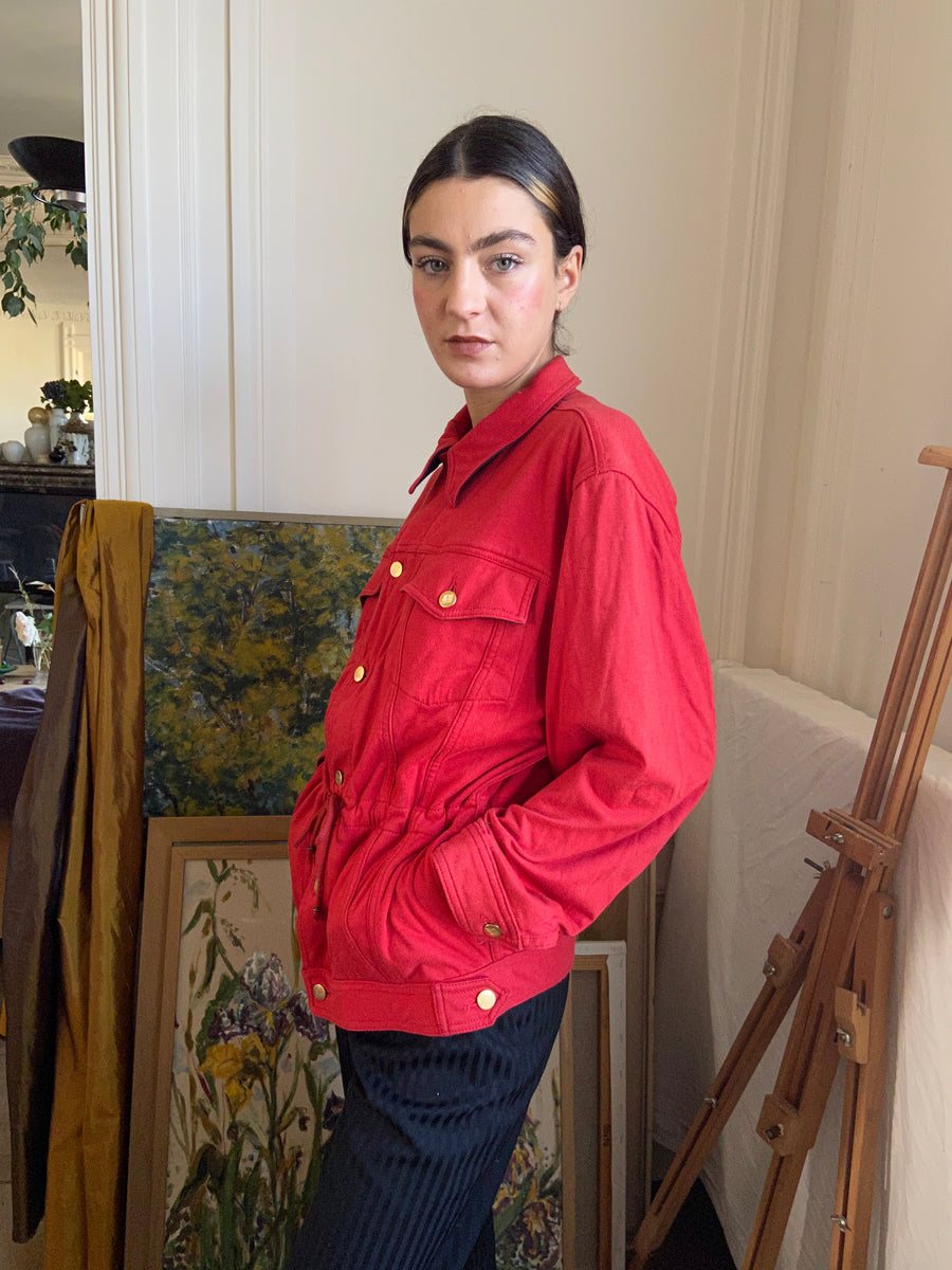 1990s Jean Paul Gaultier Junior red jersey jacket – Souvenir Vintage