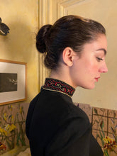 Load image into Gallery viewer, 1970s Georges Rech embroidered jersey jumpsuit