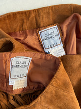 Load image into Gallery viewer, 1990s Claude Barthélemy fringed suede set