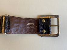 Load image into Gallery viewer, 1970s brown crocodile leather belt