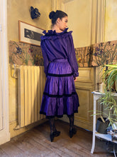 Load image into Gallery viewer, 1970s Yves Saint Laurent purple silk taffeta set