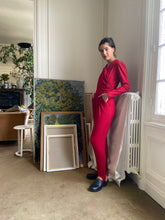 Load image into Gallery viewer, 1980s red jumpsuit