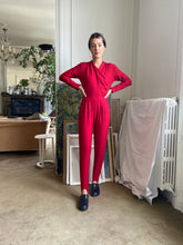 Load image into Gallery viewer, 1980s red jumpsuit