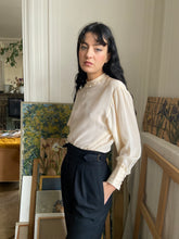 Load image into Gallery viewer, 1980s black wool pants