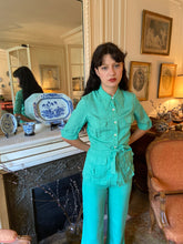 Load image into Gallery viewer, 1970s green safari suit