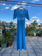 Load image into Gallery viewer, 1970s Chacok blue dress
