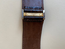 Load image into Gallery viewer, 1970s brown crocodile leather belt
