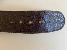Load image into Gallery viewer, 1970s brown crocodile leather belt