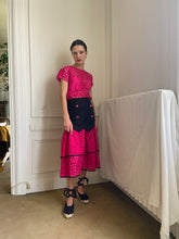 Load image into Gallery viewer, 1980s hot pink & black set